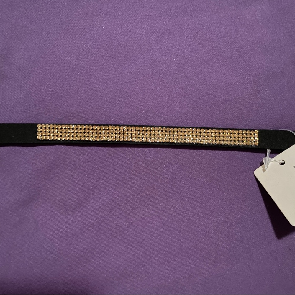 Elegant Black and Gold Choker Necklace